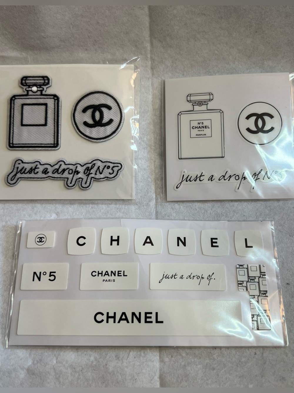 CHANEL N°5 Limited Edition Sticker & Embroidered Patch Bundle - Just A Drop